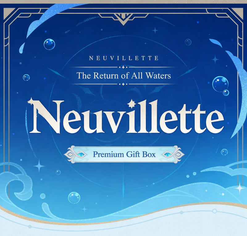 Neuvillette Return of All Waters goblet product details banner from Genshin Impact