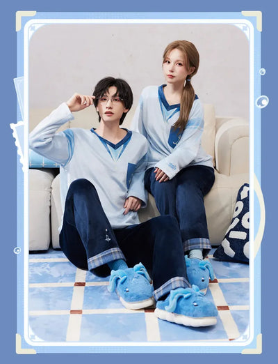Genshin Impact Neuvillette Home Loungewear Embroidery and Stitching