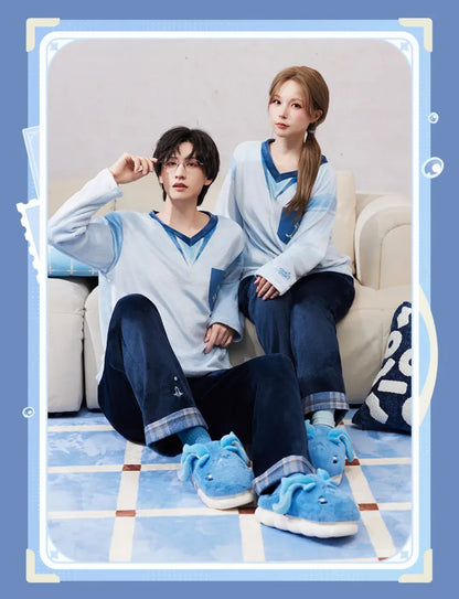 Genshin Impact Neuvillette Home Loungewear Embroidery and Stitching