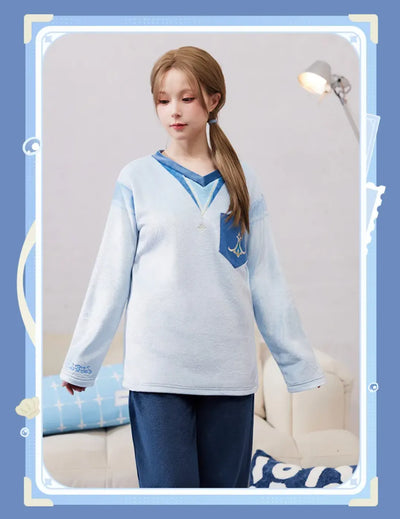 Genshin Impact Neuvillette Home Loungewear Pocket and Collar Details