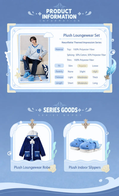 Genshin Impact Neuvillette Home Loungewear Product Information