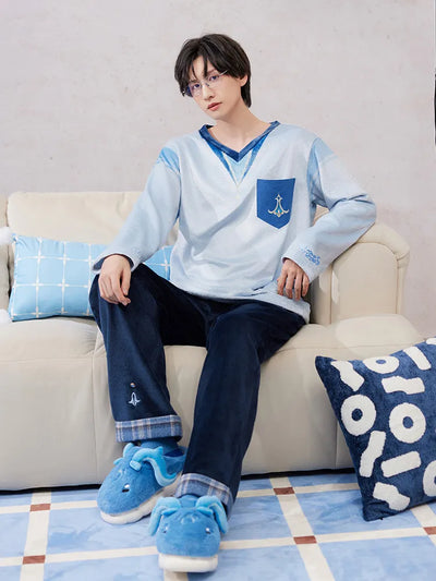 Neuvillette Home Loungewear Embroidered Details Genshin Impact