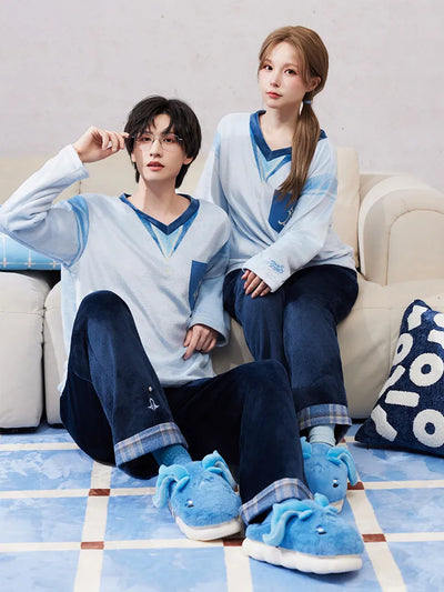 Neuvillette Home Loungewear Set Model Wear Genshin Impact