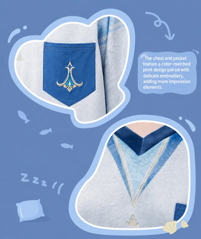 Genshin Impact Neuvillette Home Loungewear Size Guide