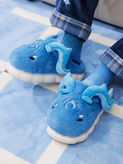 Neuvillette Plush Home Slippers Model Wear Genshin Impact