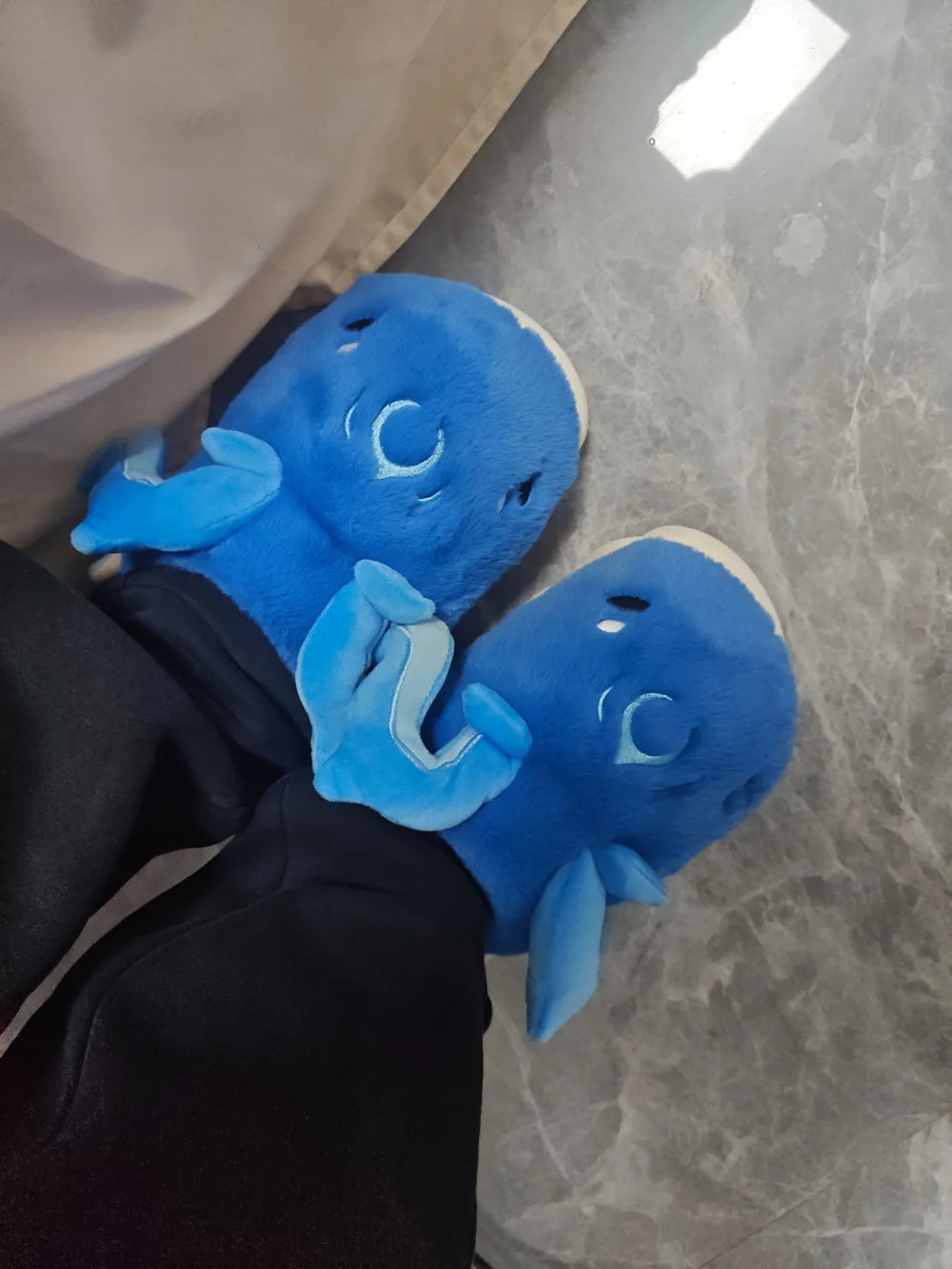 Genshin Impact Neuvillette Themed Impression Plush Home Slippers