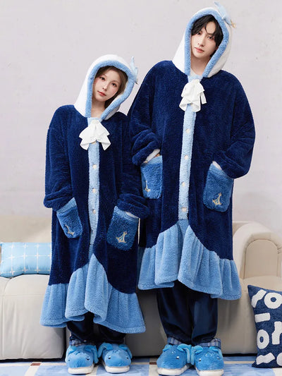Genshin Impact Neuvillette Themed Impression Series Robe front model wearing matching eye mask set