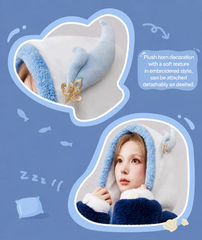 Genshin Impact Neuvillette Themed Impression Series Robe front back and eye mask display