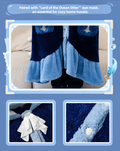 Genshin Neuvillette Themed Impression Series Robe material and feature details with matching eye mask