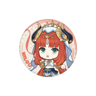 Genshin Impact Nilou Stellar Recollection series character badge with dancer-themed chibi artwork