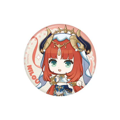 Genshin Impact Nilou Stellar Recollection series character badge with dancer-themed chibi artwork