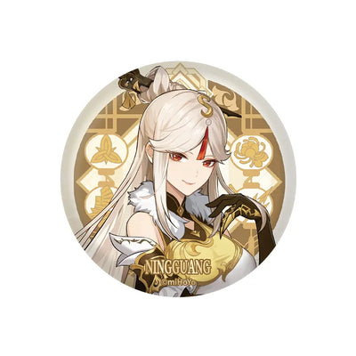 Genshin Impact Ningguang Character Badge Liyue Harbor Series Collectible Pin