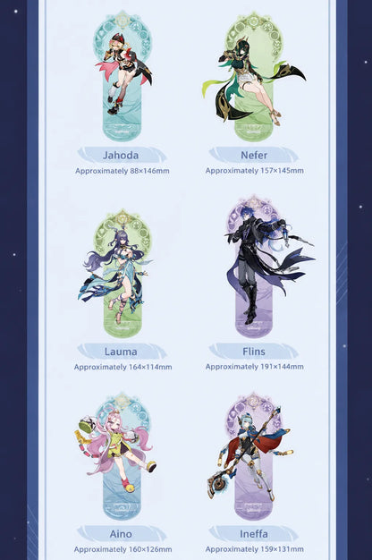 Genshin Impact Nod-Krai Acrylic Stands featuring premium acrylic material fine glitter finish and collectible character artwork