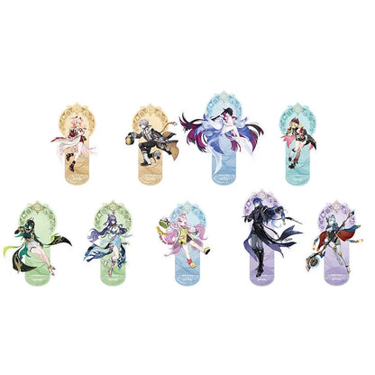 Genshin Impact Nod-Krai Character Acrylic Stand Series featuring Ineffa Aino Lauma Flins Nefer Jahoda Columbina Illuga and Linnea