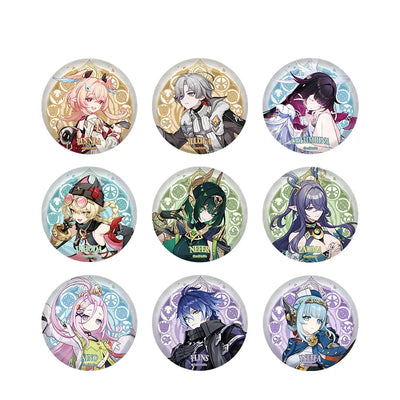 Genshin Nod-Krai Character Badge Series featuring Ineffa Aino Lauma Flins Nefer Jahoda Columbina Illuga