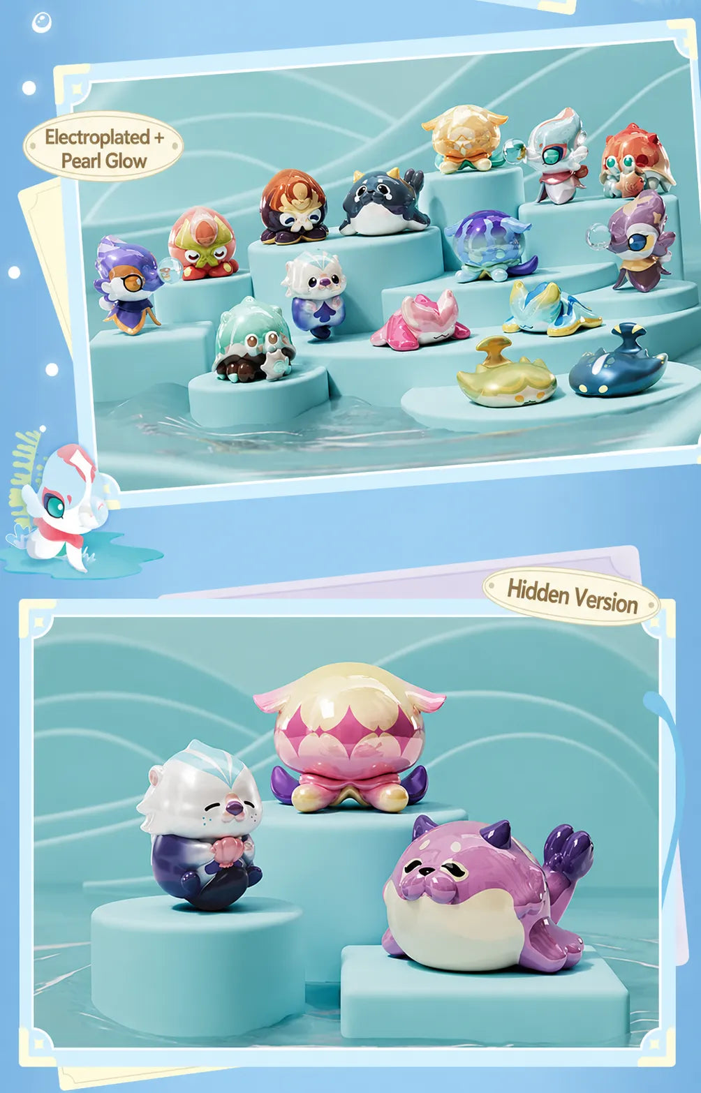 Genshin Impact Ocean Series standard full collection mini figures display setup