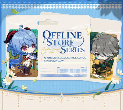 Genshin Impact offline store series chibi merchandise full lineup display overview