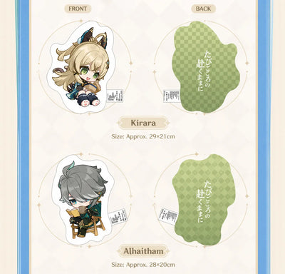 Genshin Impact chibi merchandise size chart dimensions and product specifications
