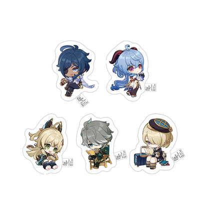 Genshin Impact offline store series chibi tinplate badge collection round pin character designs