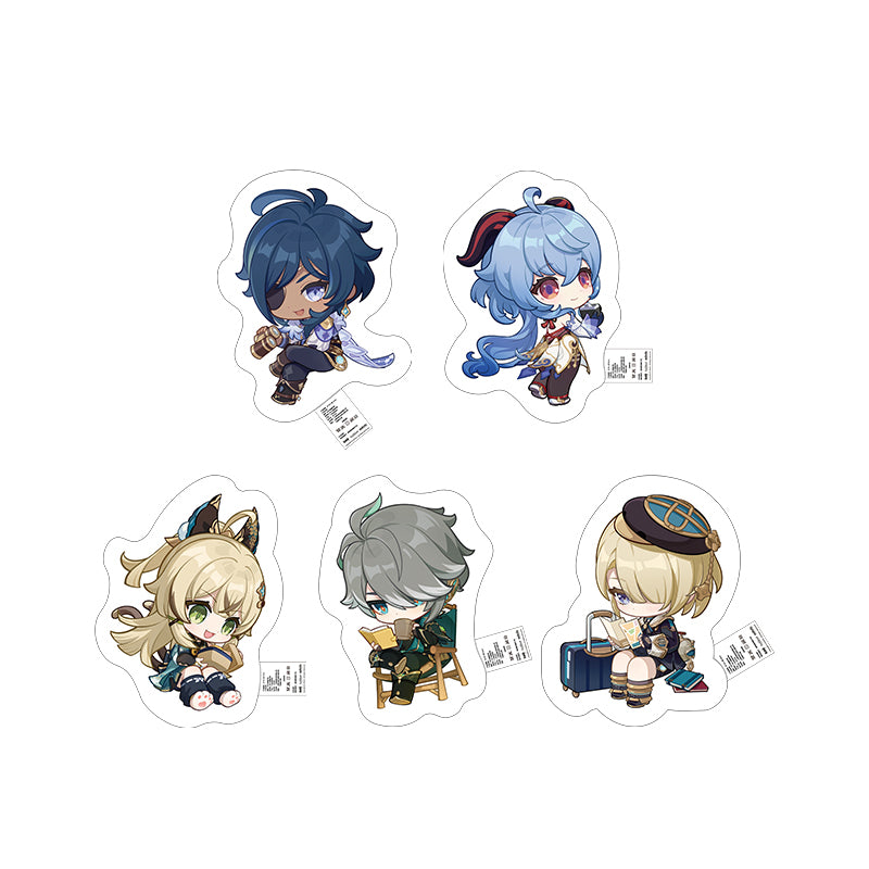 Genshin Impact offline store series chibi tinplate badge collection round pin character designs