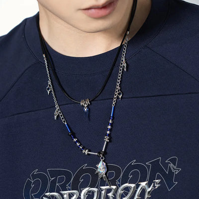 Ororon Double Layer Necklace from Genshin Impact Sparks and Summits Series worn by model