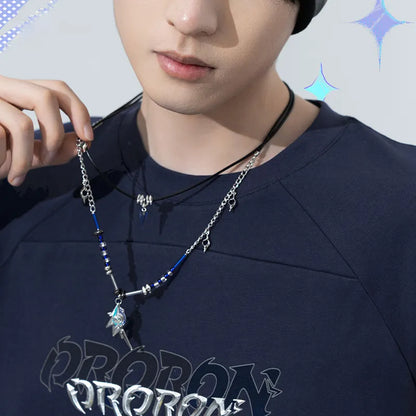 Genshin Impact Ororon themed layered necklace with character inspired styling