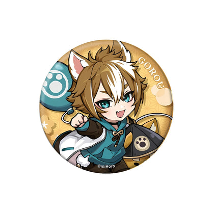 Genshin Impact Outing Series chibi badge Gorou collectible pin