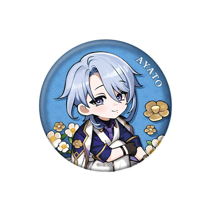 Genshin Impact Outing Series chibi badge Kamisato Ayato collectible pin