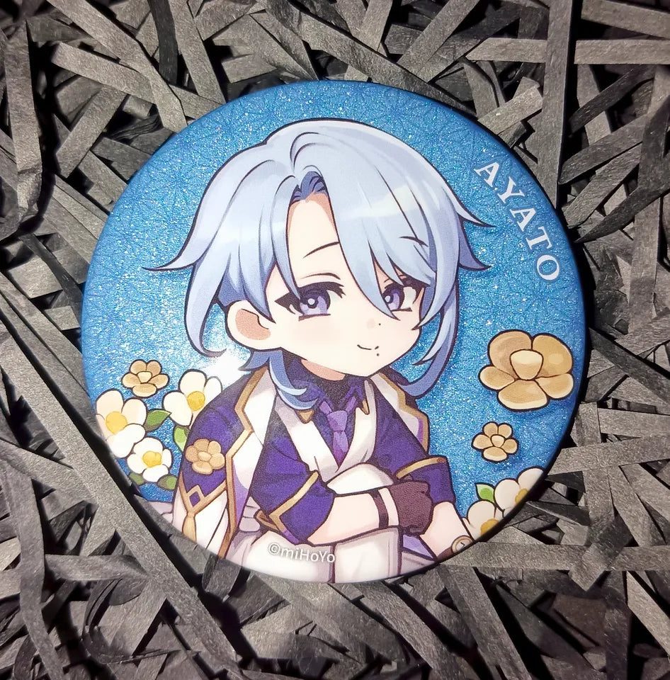 Genshin Impact Outing Series Chibi Badge & Pin Keychain
