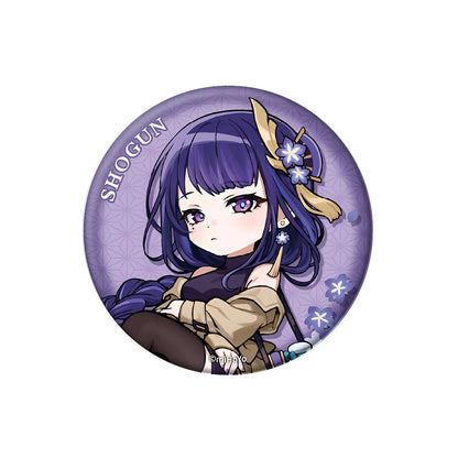 Genshin Impact Outing Series chibi badge Raiden Shogun collectible pin