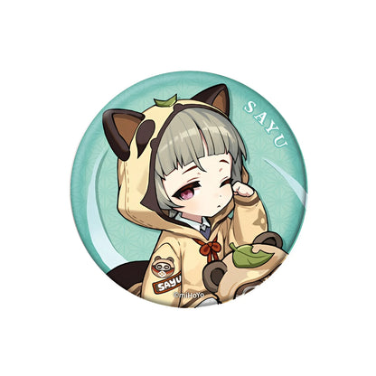 Genshin Impact Outing Series chibi badge Sayu character collectible pin