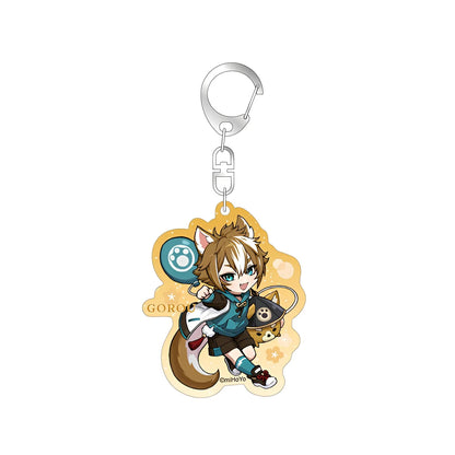 Genshin Impact Outing Series chibi keychain Gorou acrylic charm