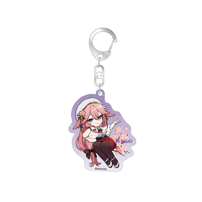 Genshin Impact Outing Series chibi keychain Yae Miko acrylic charm