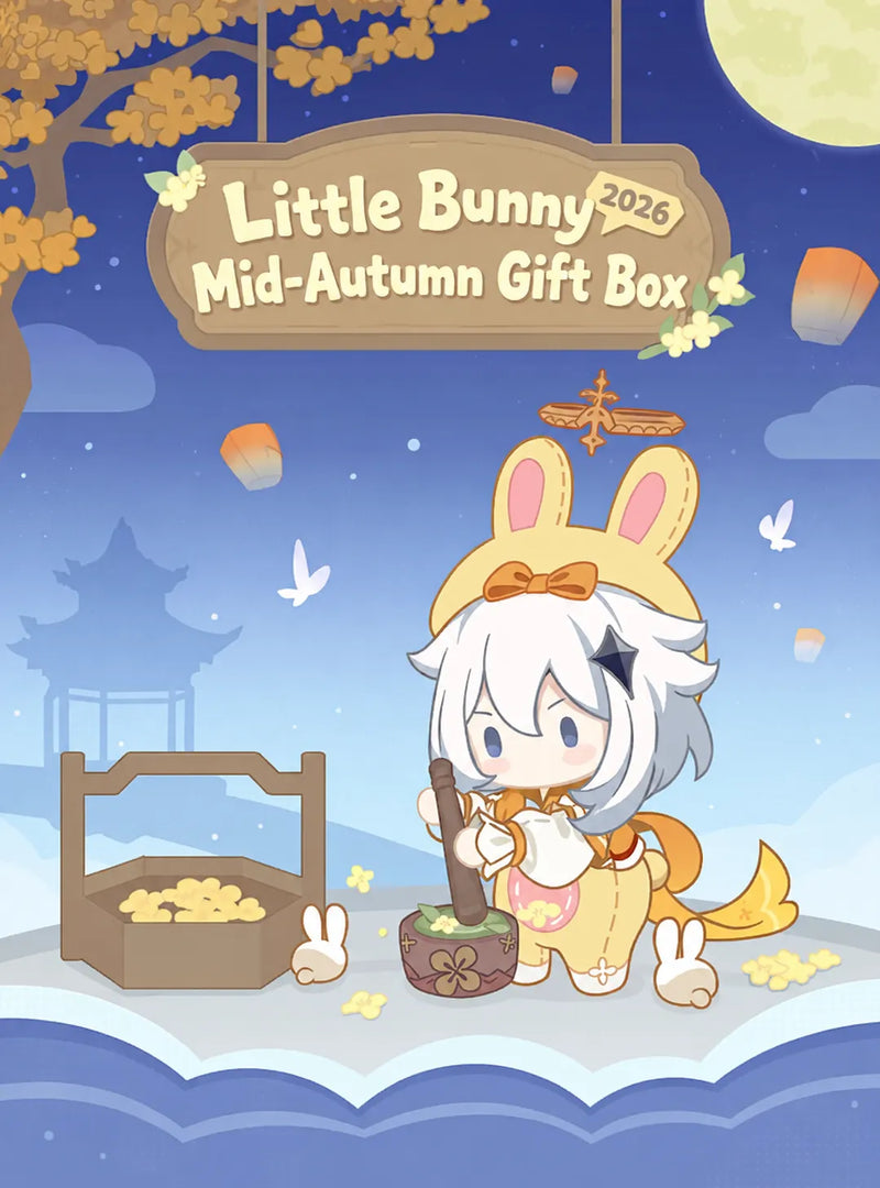 Paimon Little Moon Rabbit Figure product size and material details