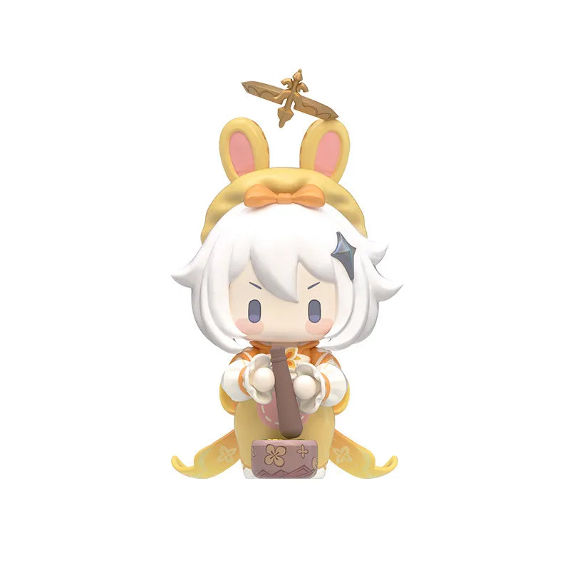 Front view of Paimon Little Moon Rabbit Figure