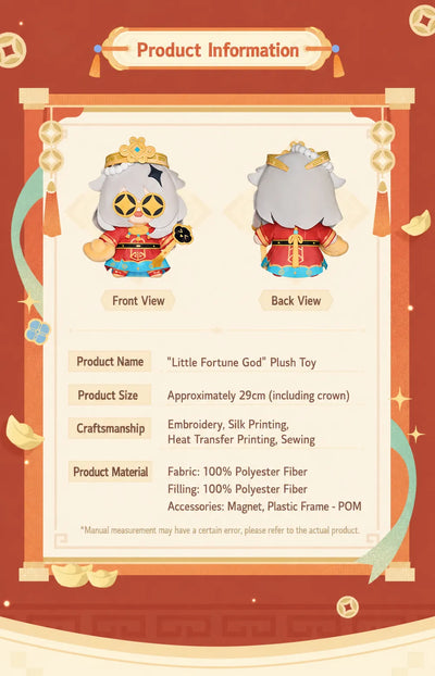 Paimon Plush Toy with internal poseable frame for different display poses