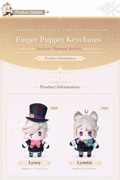 Genshin Impact plush finger puppet keychain size and detail view soft material stitching