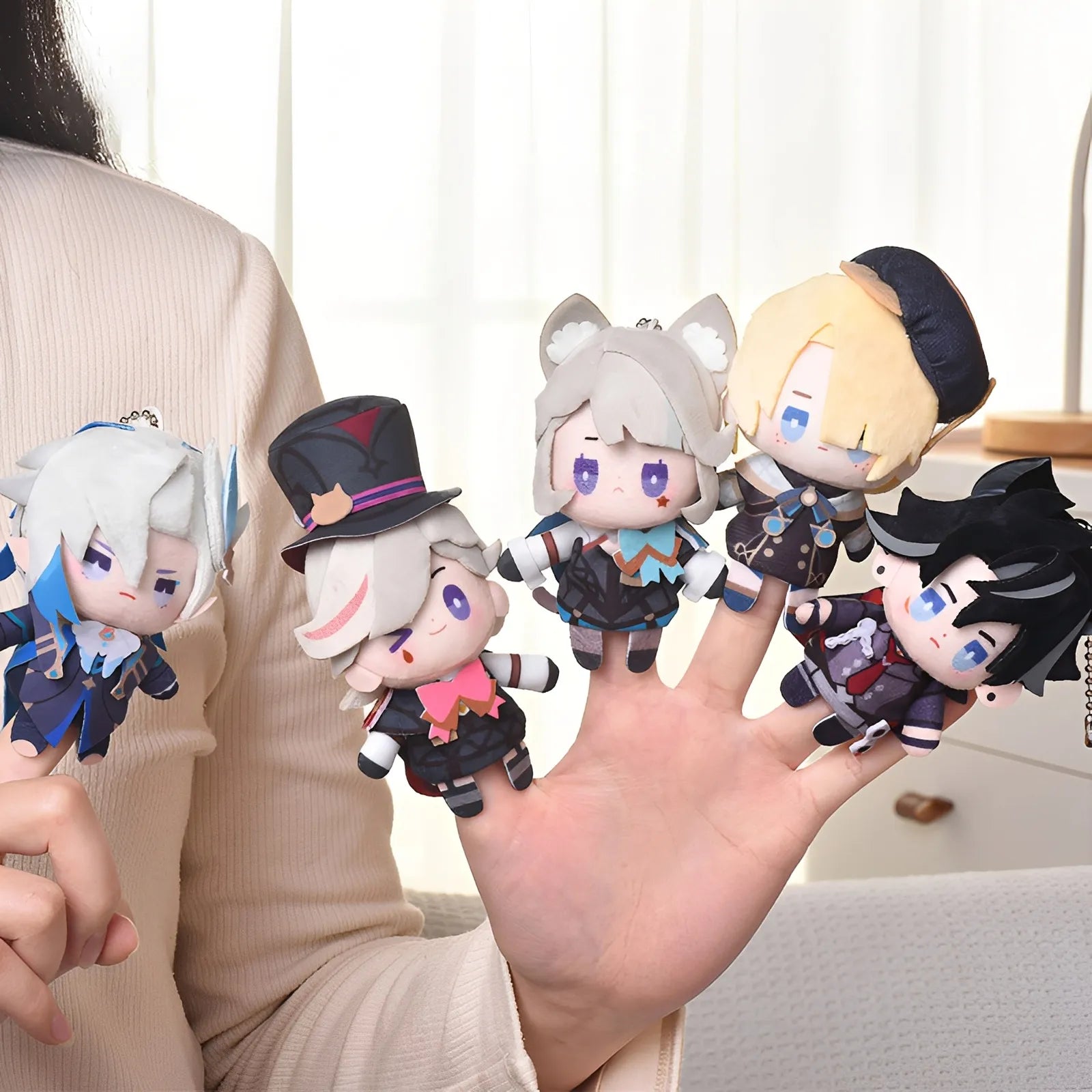 Genshin Impact plush keychain Nahida Furina Neuvillette soft character set