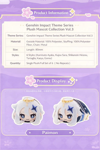 Genshin Impact plush Vol.3 Paimon front and side view