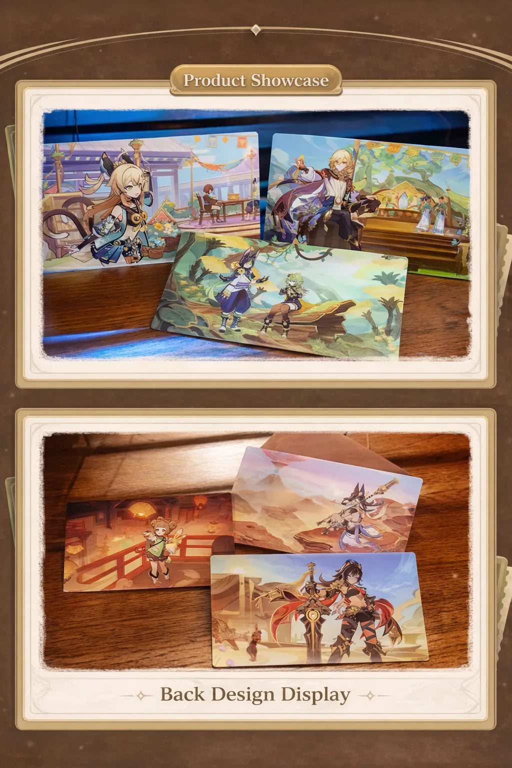 Genshin Impact postcard set paper texture and print finish detail