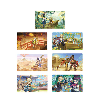 Genshin Impact pre-print series postcard set full design overview