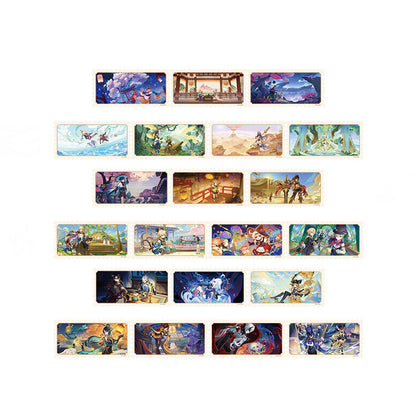 Genshin Impact Pre-Print Series washi tape full design overview A and B sets