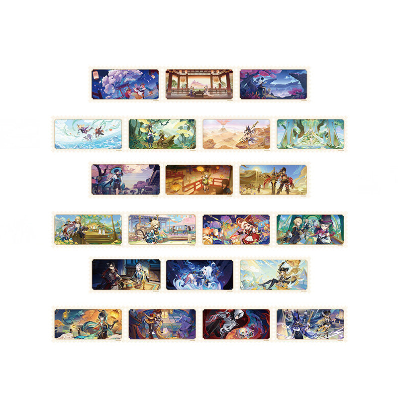 Genshin Impact Pre-Print Series washi tape full design overview A and B sets