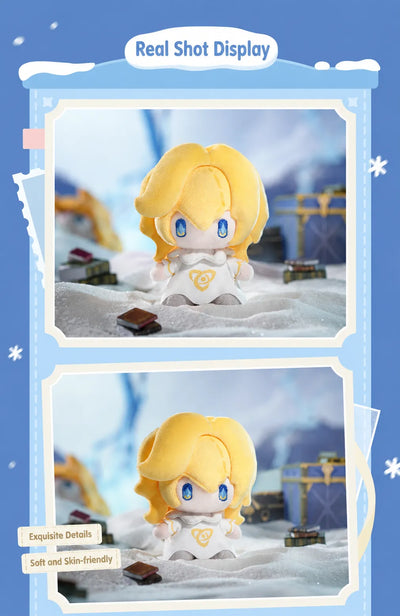 Proto-Human Plush Charm real-life display showing soft embroidered details