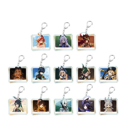 Genshin Impact PV Series acrylic keychain collection featuring multiple character designs