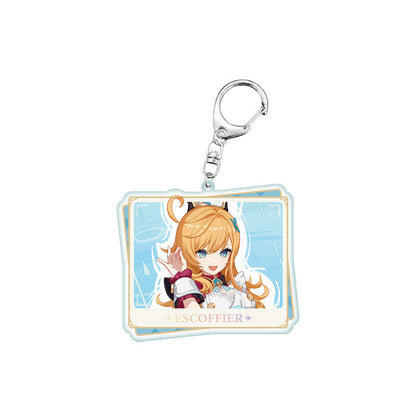 Genshin Impact PV Series acrylic keychain featuring Escoffier character design