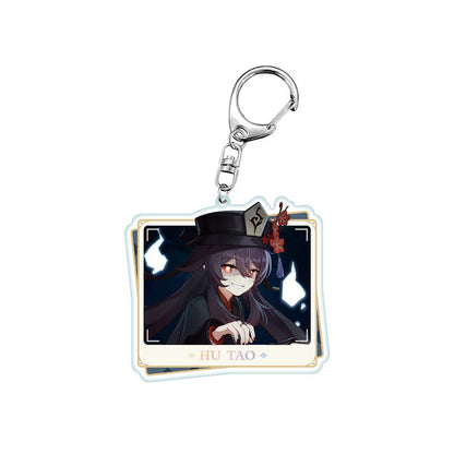 Genshin Impact PV Series acrylic keychain featuring Hu Tao character design