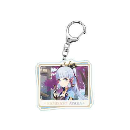 Genshin Impact PV Series acrylic keychain featuring Kamisato Ayaka character design