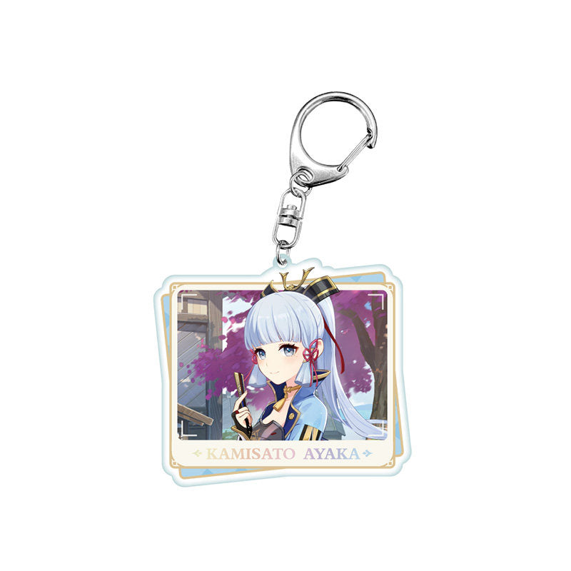 Genshin Impact PV Series acrylic keychain featuring Kamisato Ayaka character design
