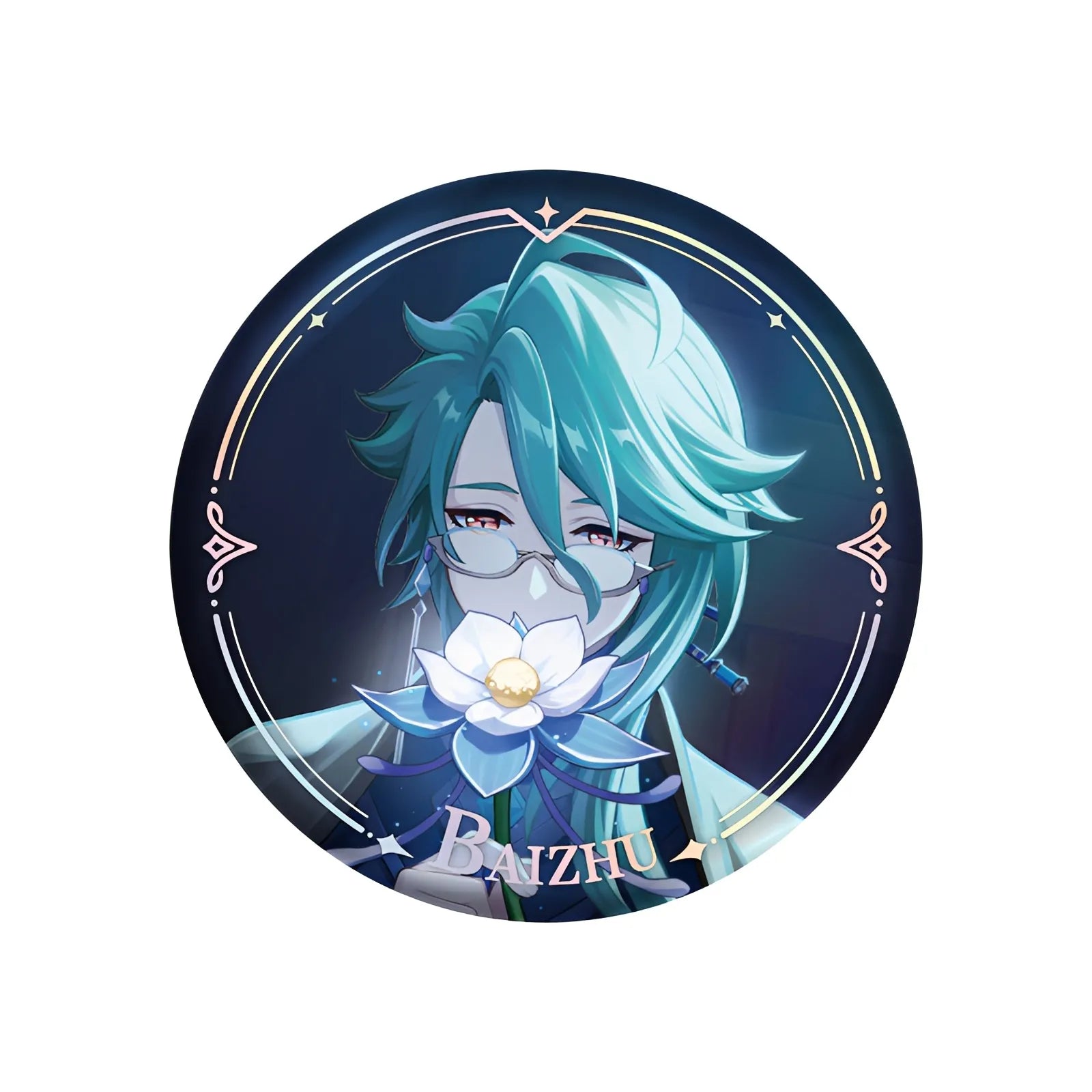 Genshin Impact PV Series badge featuring Baizhu character design